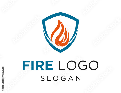 The logo design is about Fire and was created using the Corel Draw 2018 application with a white background.