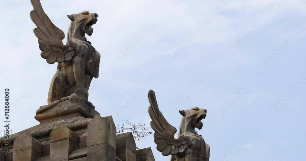 Stone creature statues in Spain Stone creature statues in Spain