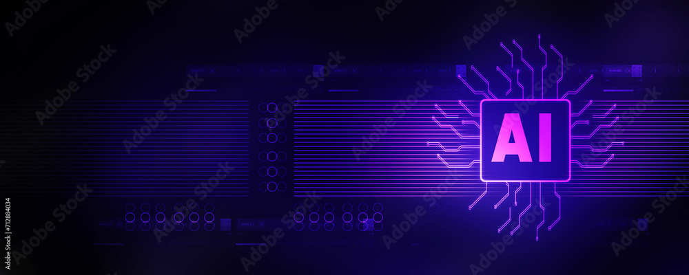 2d illustration Artificial Intelligence (AI) concept 2d illustration Artificial Intelligence (AI) concept