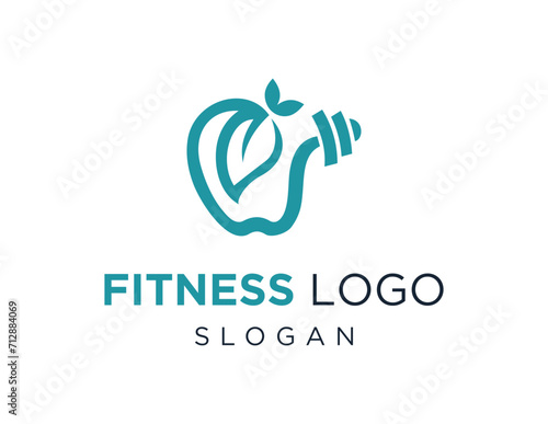 The logo design is about Fitness and was created using the Corel Draw 2018 application with a white background.