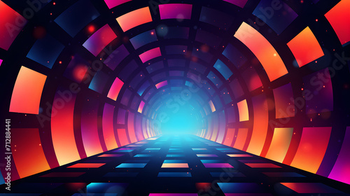 abstract colorful tunnel © As_pronon