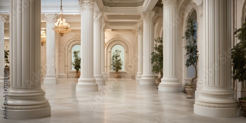 Timeless indoor design featuring pillars © Sona