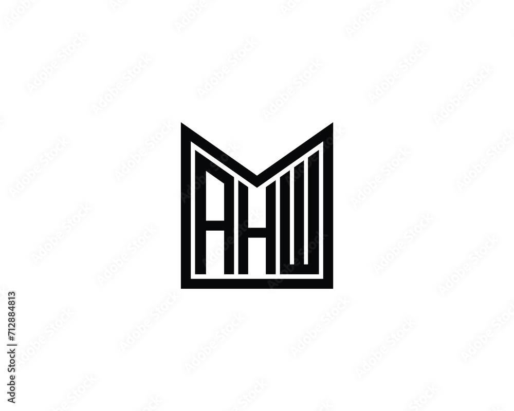 AHW Logo design vector template AHW Logo design vector template