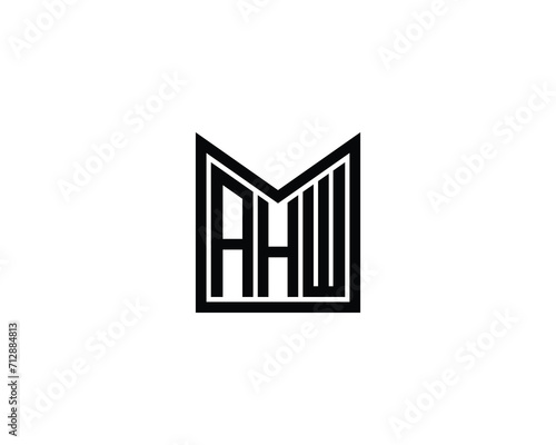 AHW Logo design vector template