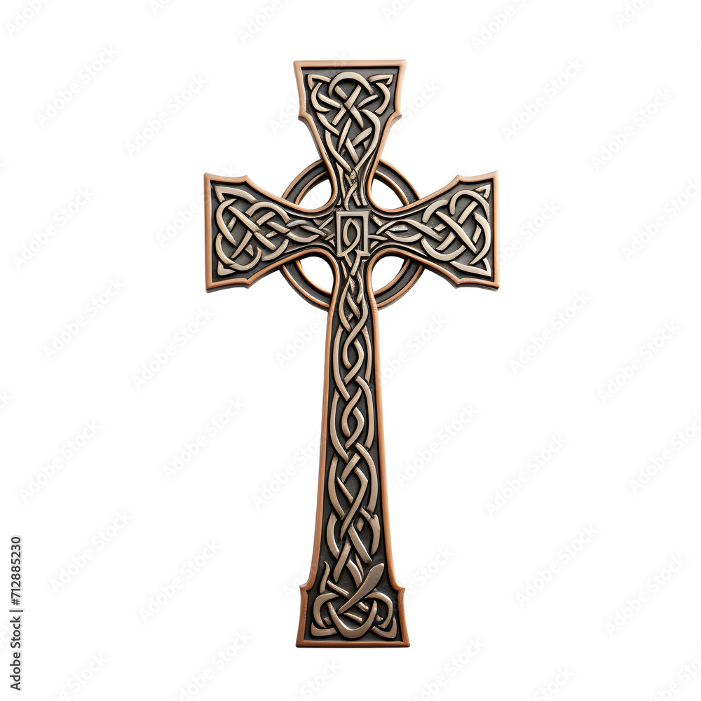 An intricately designed Celtic cross isolated on a transparant background An intricately designed Celtic cross isolated on a transparant background