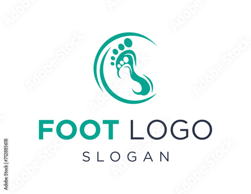 The logo design is about Foot and was created using the Corel Draw 2018 application with a white background.