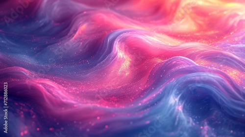 Neon wave  dynamic and fluid in 3D. Iridescent colors on a vibrant  holographic abstract backdrop. High-definition realism.