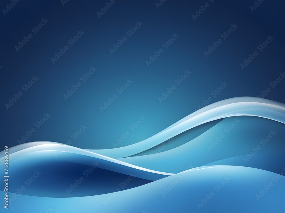 Fototapeta premium abstract blue wave background concept illustration art wallpaper