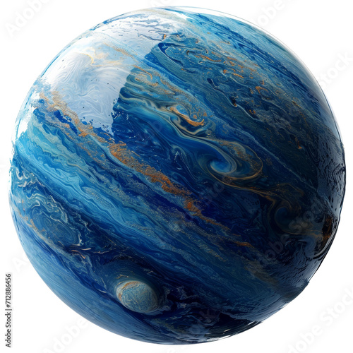 Neptune Planet Isolated on Transparent or White Background, PNG photo