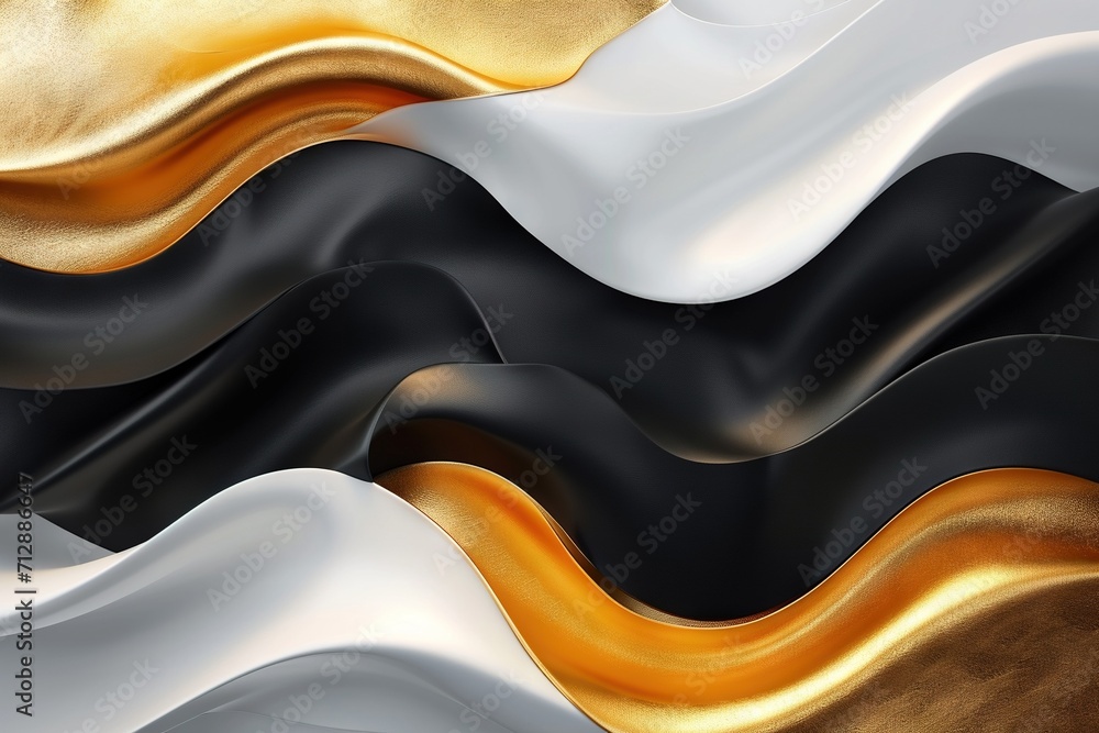 Abstract luxury minimalist gradient wallpaper pattern texture in pantone white, black and gold.