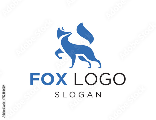 The logo design is about Fox and was created using the Corel Draw 2018 application with a white background.