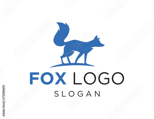 The logo design is about Fox and was created using the Corel Draw 2018 application with a white background.