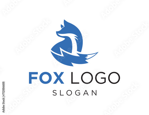 The logo design is about Fox and was created using the Corel Draw 2018 application with a white background.