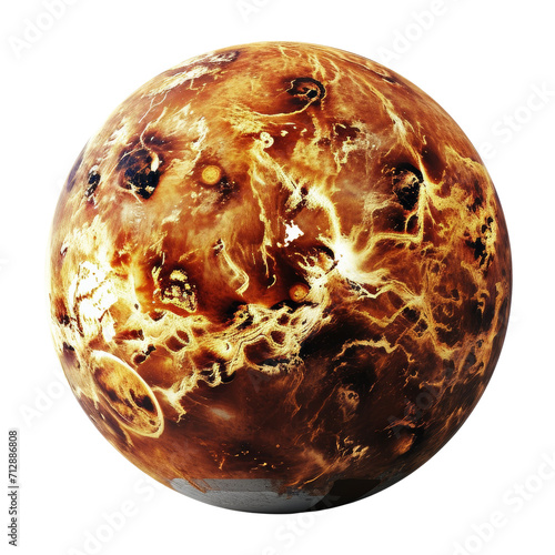 Venus Planet Concept Isolated on Transparent or White Background, PNG