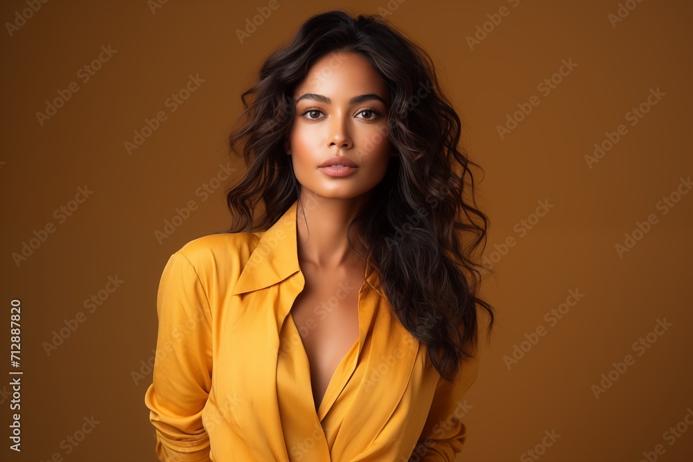 Illustration of a fashion portrait, AI Generated Illustration of a fashion portrait, AI Generated