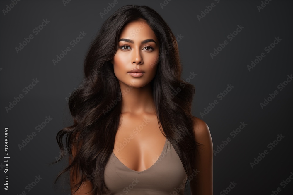 Illustration of a fashion portrait, AI Generated Illustration of a fashion portrait, AI Generated