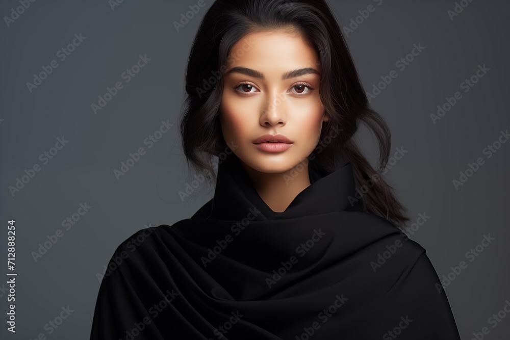 Illustration of a fashion portrait, AI Generated Illustration of a fashion portrait, AI Generated