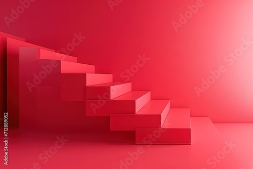 Abstract luxury minimalist gradient wallpaper pattern texture perfect for valentine in pantone red.
