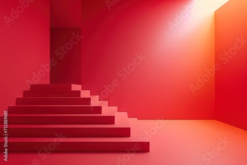 Abstract luxury minimalist gradient wallpaper pattern texture perfect for valentine in pantone red.