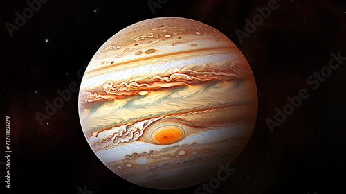 realistic and detailed jupiter