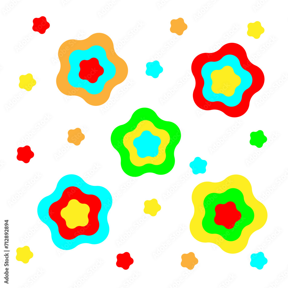 set of colorful shapes set of colorful shapes