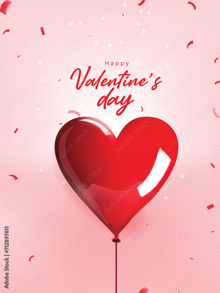 happy valentines day stylish love background design