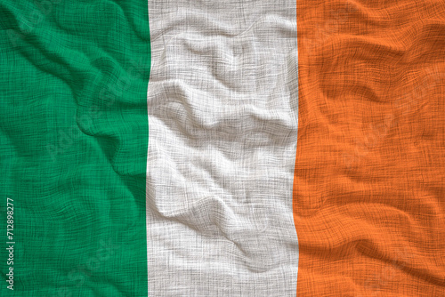 Fototapeta Naklejka Na Ścianę i Meble -  National flag of Ireland Background for editors and designers. National holiday
