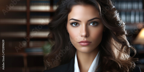 An attractive woman lawyer ...