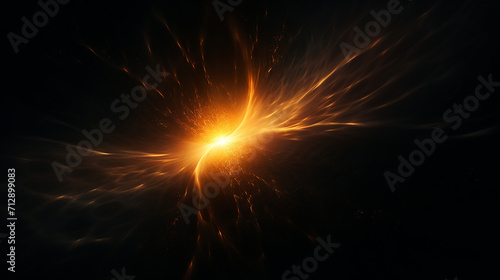 abstract natural sun flare on the black background