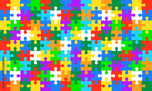 Colorful jigsaw puzzle background stock vector.