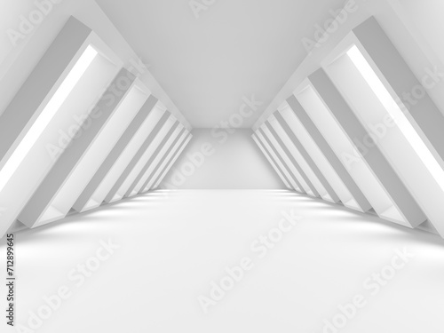 White Abstract Modern Architecture Interior Background © VERSUSstudio