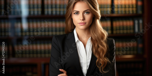 An attractive woman lawyer ...