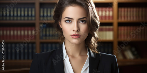 An attractive woman lawyer ...