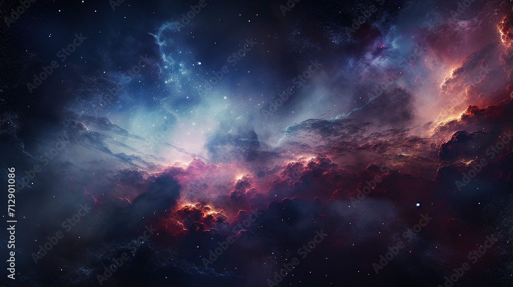 star field and nebula in outer space