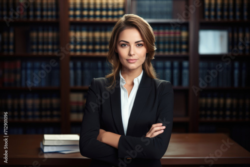 An attractive woman lawyer ...