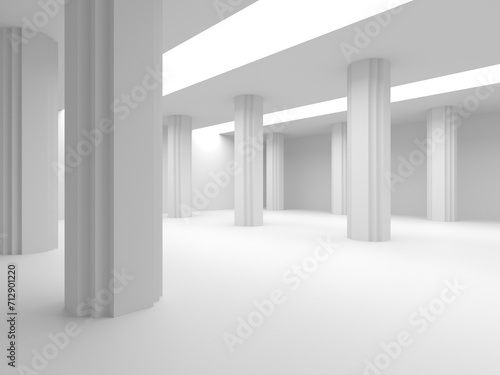 White Abstract Modern Architecture Interior Background © VERSUSstudio