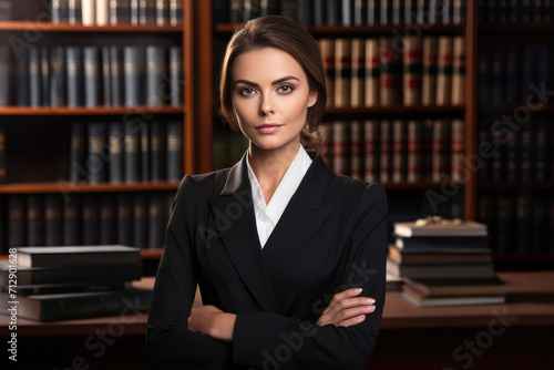 An attractive woman lawyer ...