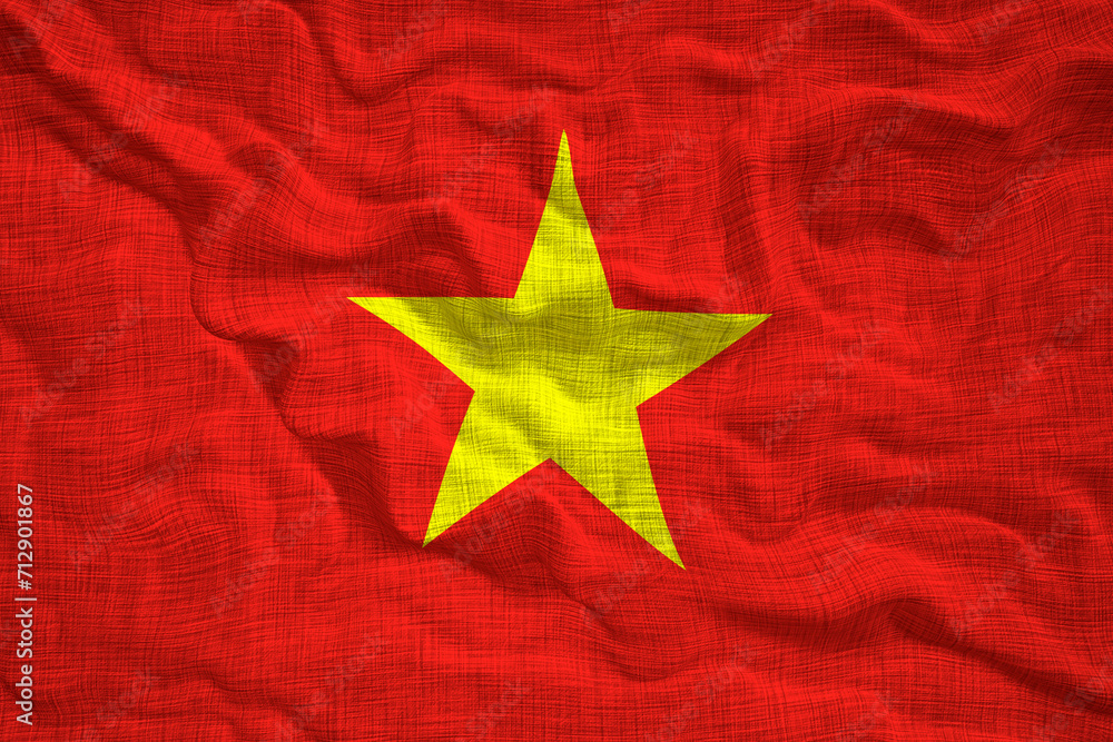 National flag of Vietnam. Background with flag of Vietnam. National flag of Vietnam. Background with flag of Vietnam.