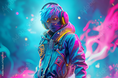 game character background 3d stylish wallpaper illustration
