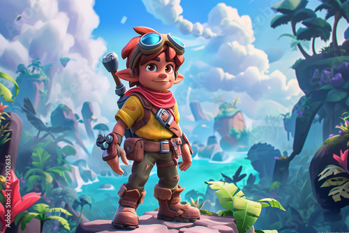 game character background 3d stylish wallpaper illustration