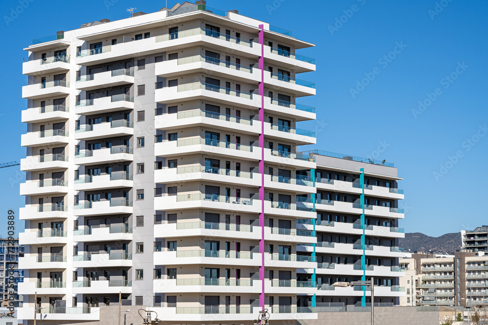 High rise apartment buildings seen in Barcelona, Spain High rise apartment buildings seen in Barcelona, Spain