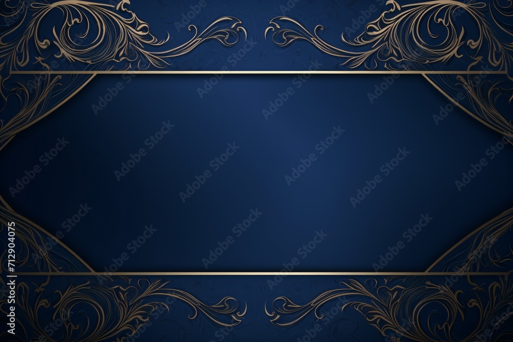 Royal blue color background with border and frame for greeting card design or banners