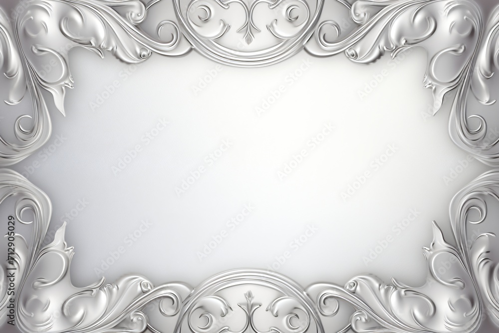 Silver frame on solver background Silver frame on solver background