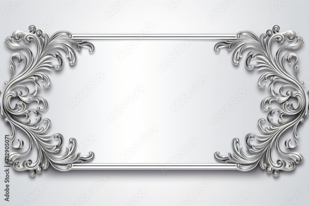Silver frame on solver background Silver frame on solver background