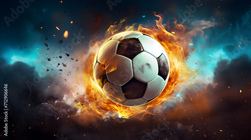 soccer ball in flames