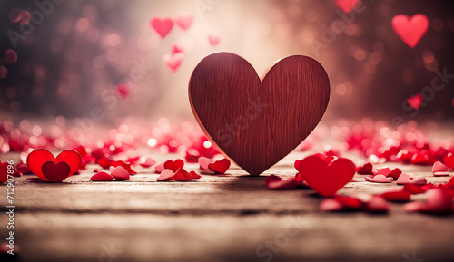 valentines background, red heart,  photo