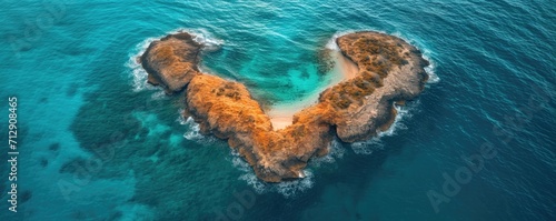 A heart shaped island with ...