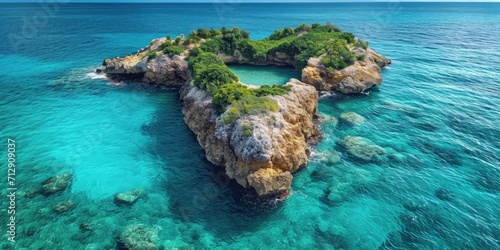 A heart shaped island with ...