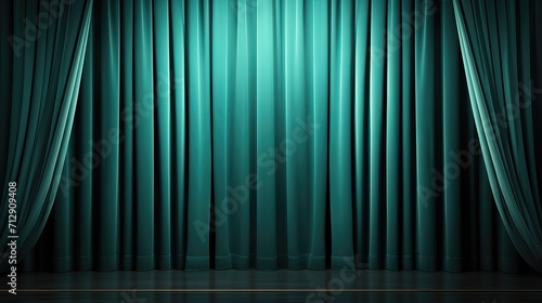 Beautiful Aquamarine stage curtains