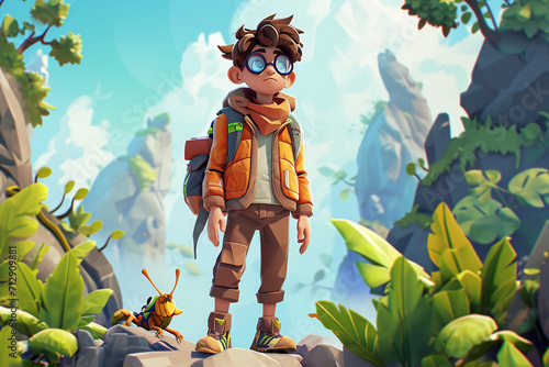 game character background 3d stylish wallpaper illustration